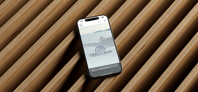Porto Carlo Riva — homepage of the new site on mobile